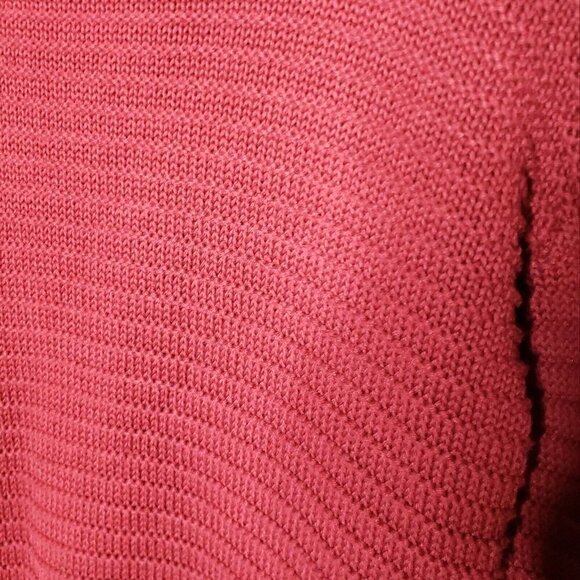 Divided Womens Maroon Cable Knit Cropped Sweater Small - Picture 3 of 5